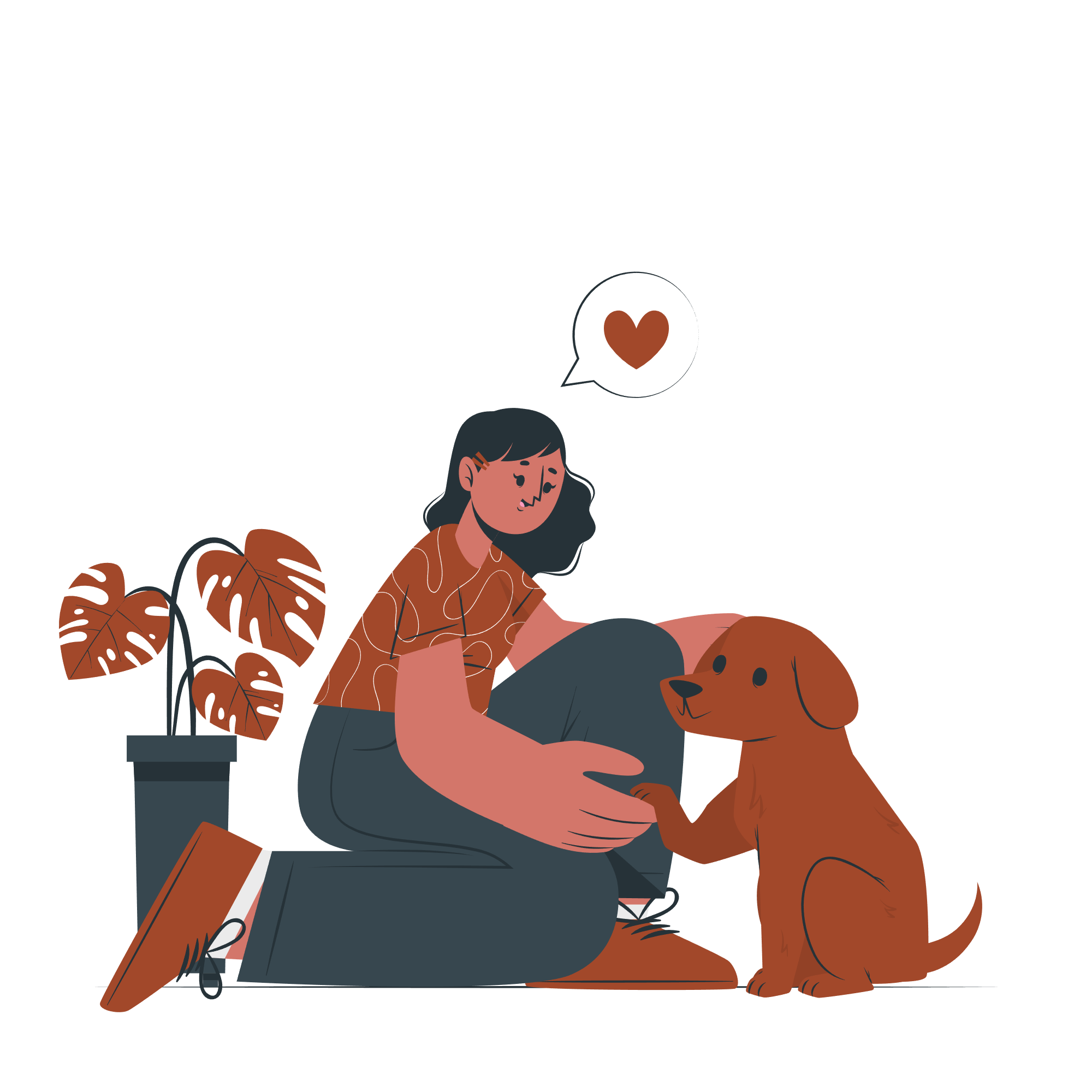 Voluntário cuidando de cachorro